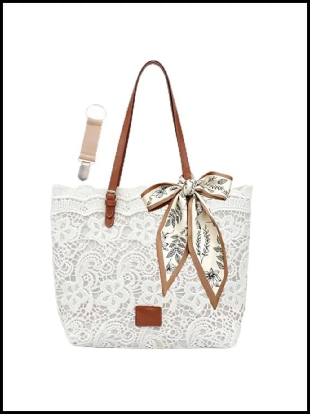 Woven Crochet Beach Tote Hobo Bag with Removable PU Leather Shoulder Strap